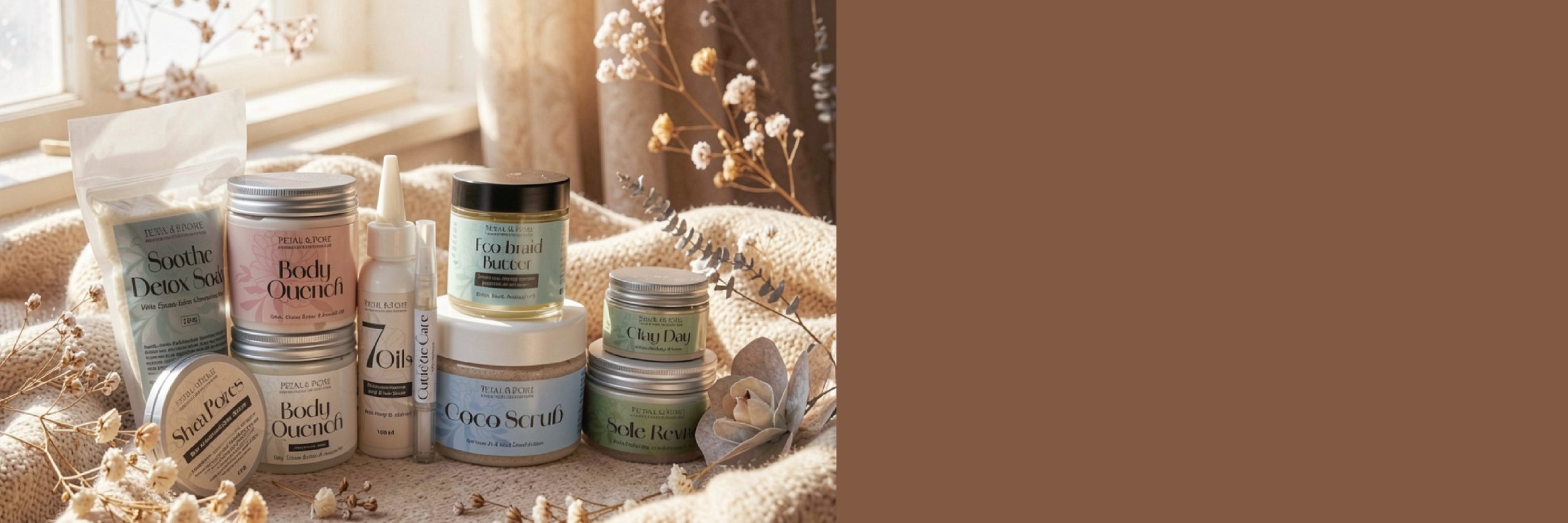 Petal & Pore Winter Banner